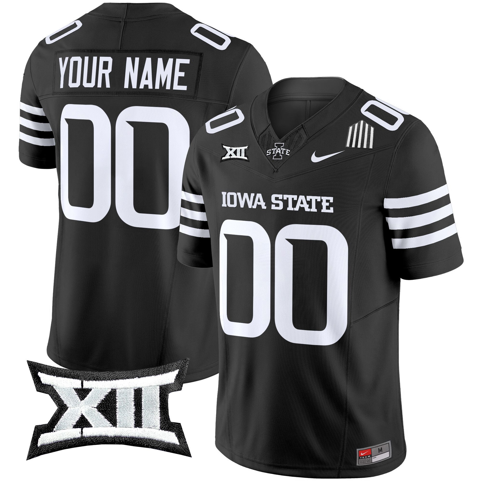 Men Iowa State Cyclones Black Nike 2024 Vapor Limited Custom NCAA Jersey style 1->customized ncaa jersey->Custom Jersey